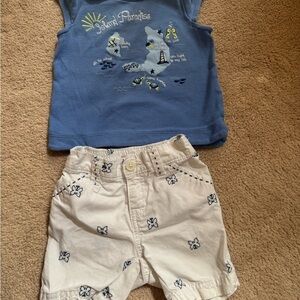 Gymboree/Old Navy Blue and White Kids Matching Set